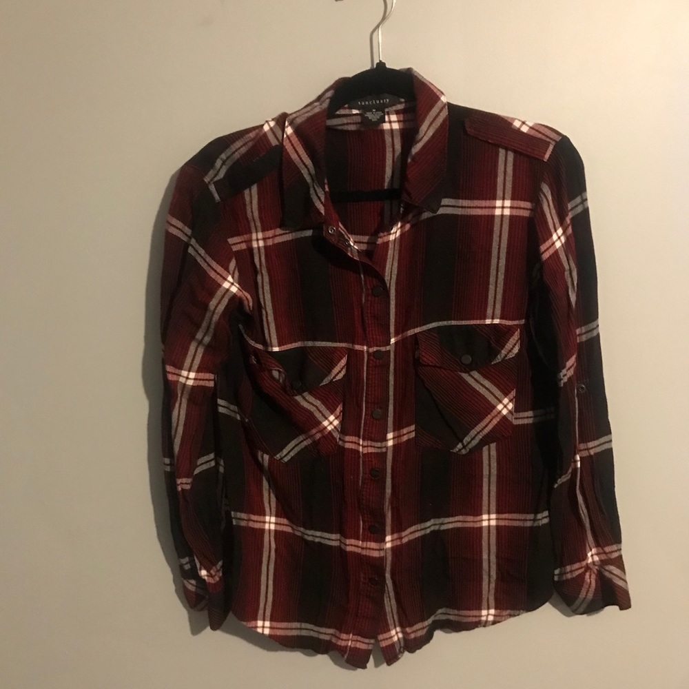 Sanctuary plaid button-up